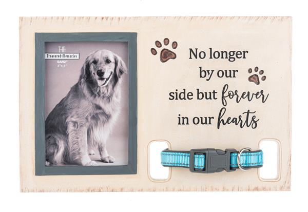 Memorial Pet Collar Frame - No longer by our side but forever in our hearts