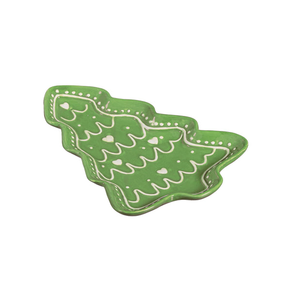 Shades of Green Tree Appetizer Plate