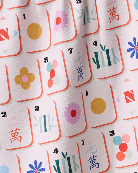 Tile Toss Tea Towel - Mahjong