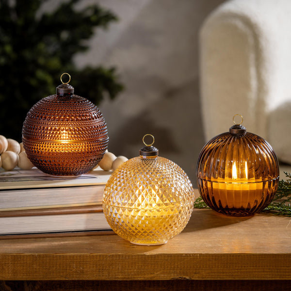 Woodland Storybook LED Round Candle with Flickering Flame