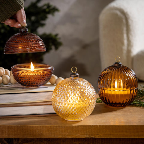 Woodland Storybook LED Round Candle with Flickering Flame