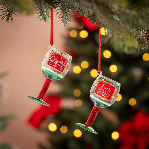 Christmas Vacation Wine Glass Ornament