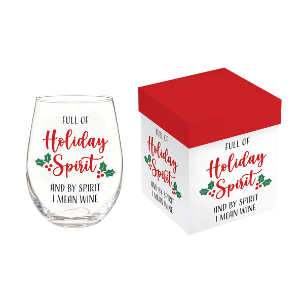 Christmas Vacation Wine Glass Stemless Glass, Holiday Spirit