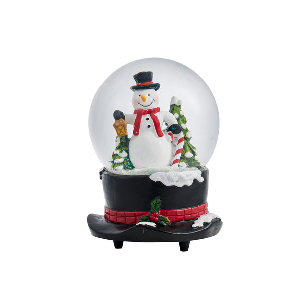 Joyful Traditions Top Hat Snowman Water Globe