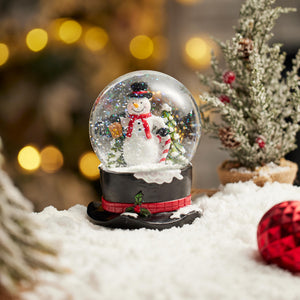 Joyful Traditions Top Hat Snowman Water Globe