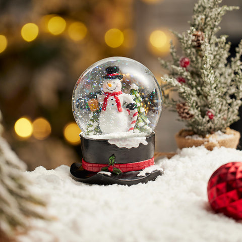 Joyful Traditions Top Hat Snowman Water Globe