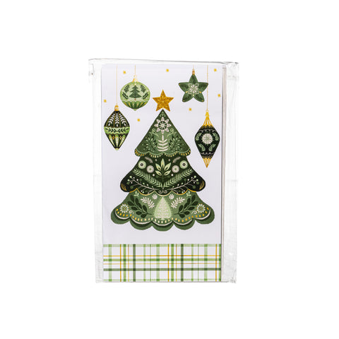 Shades of Green Tree Paper Guest Towel Napkin