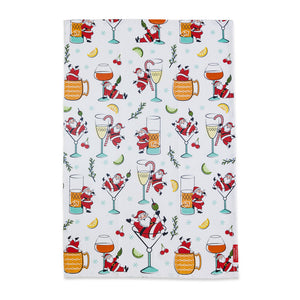 Tea Towel Cocktails With Santa