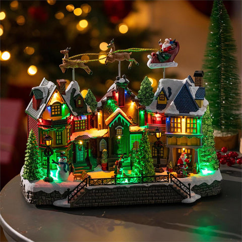 Traditional Santa LED Christmas Town