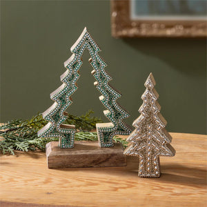 Shades of Green Nested Tree with Beading
