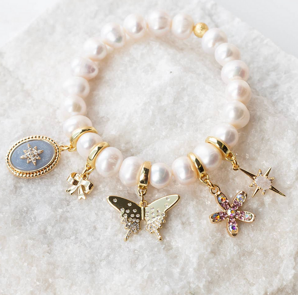 Bow Charm, Gold, Charm Bar | Charm Necklace or Bracelet