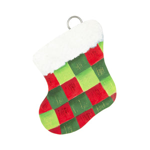 Mini Checked Stocking Charm