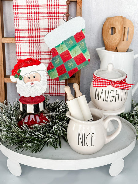 Mini Checked Stocking Charm