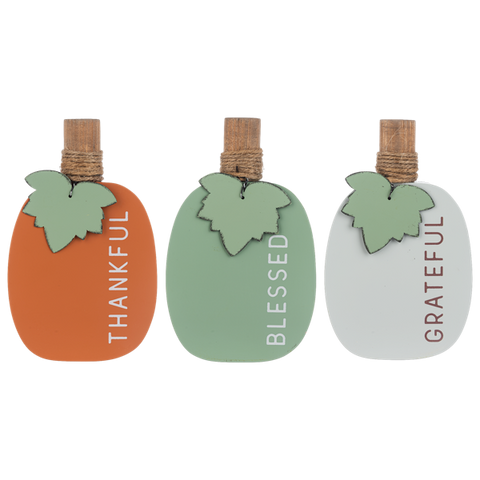 Grateful, Thankful, Blessed Pumpkin Sitabout