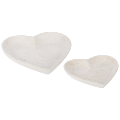 Decorative Textured Heart Tray Set