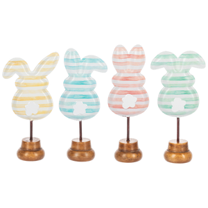 Striped Bunny on Stand