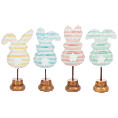 Striped Bunny on Stand