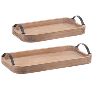Curved Rectangle Tray with Black Handles