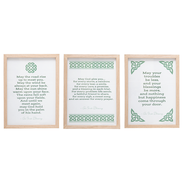 Framed Irish Blessing Wall Decor