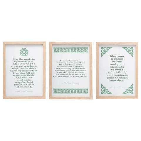 Framed Irish Blessing Wall Decor