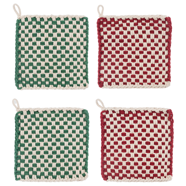 Crochet Christmas Pot Holders Set