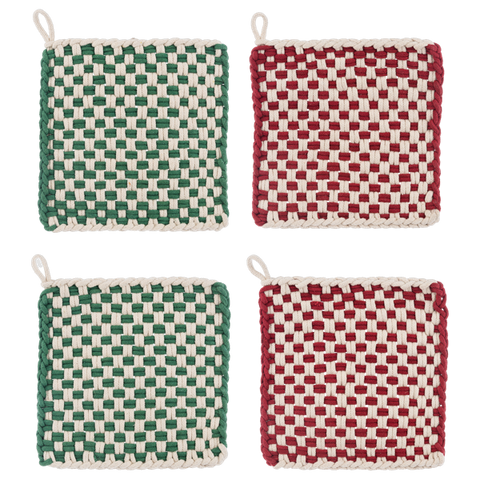 Crochet Christmas Pot Holders Set