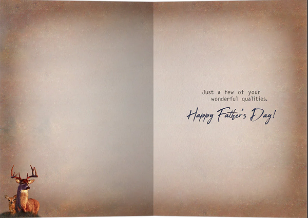 Deer Qualities Father's Day Card