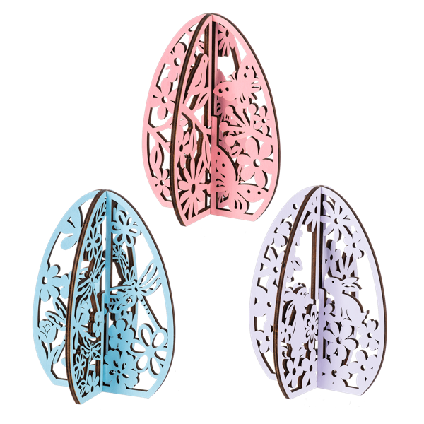 Laser Cut Egg Figurines