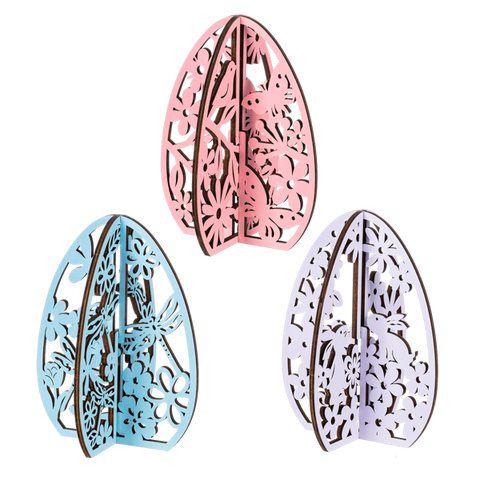 Laser Cut Egg Figurines