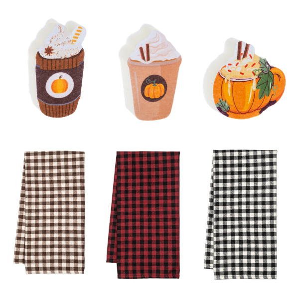 Pumpkin Tea Towel and Sponge Set