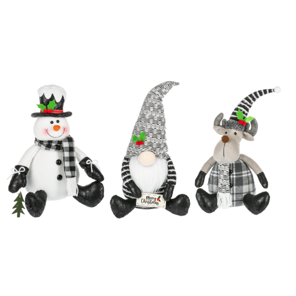 Holiday Plaid Figurines