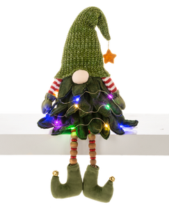 Christmas Tree Gnomes Light Up Shelfsitter