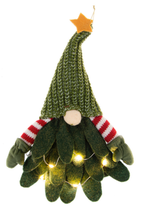 Christmas Tree Gnomes - Light Up Wine Bottle Cover