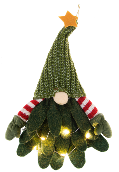Christmas Tree Gnomes - Light Up Wine Bottle Cover