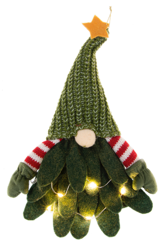 Christmas Tree Gnomes - Light Up Wine Bottle Cover