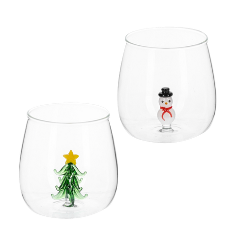 Stemless Wine Glasses with Charms
