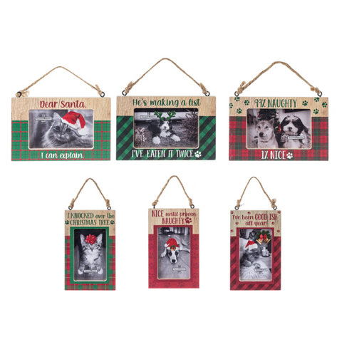 Feliz Naughty Pets - Photo Frame Ornaments