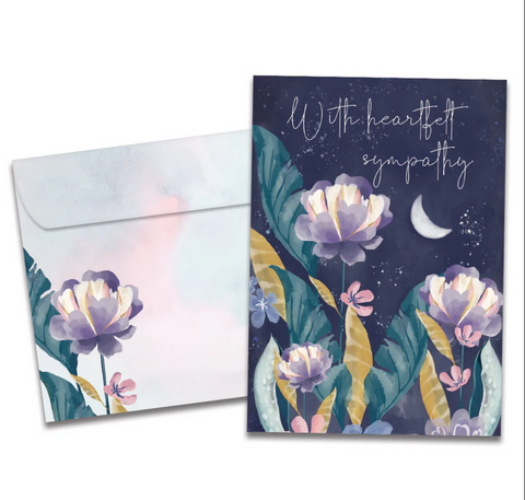 Heartfelt Moon Sympathy Card