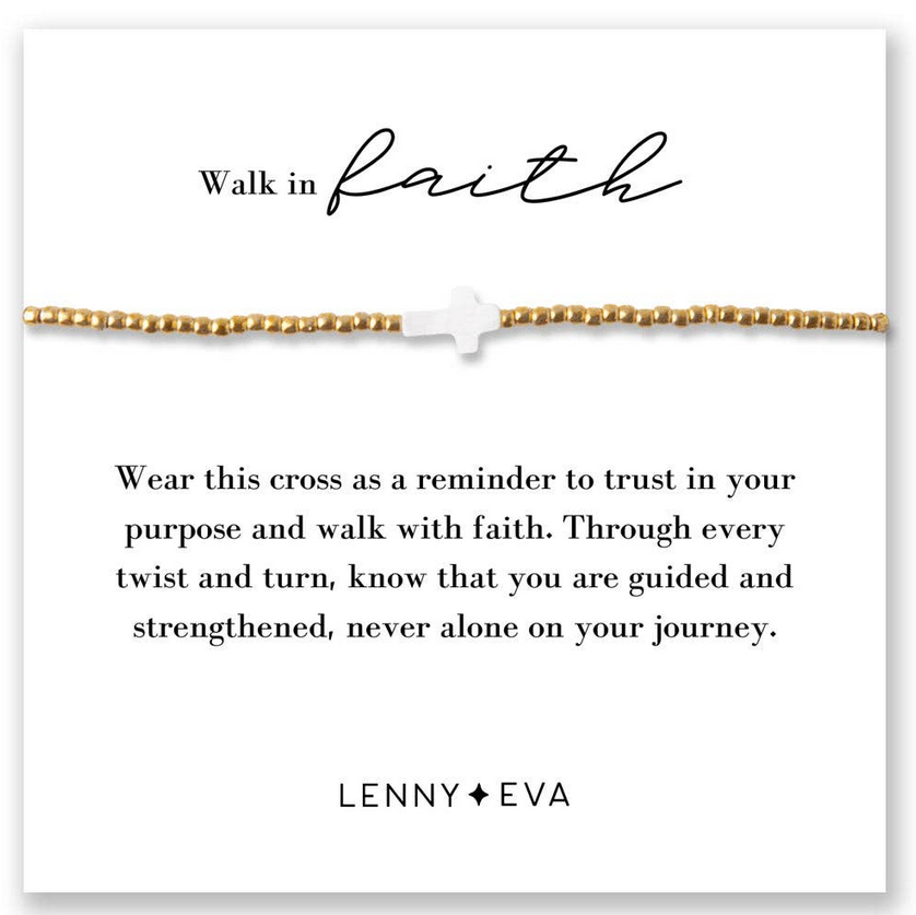Intentions Cord Bracelet-Cross