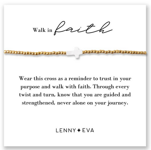 Intentions Cord Bracelet-Cross