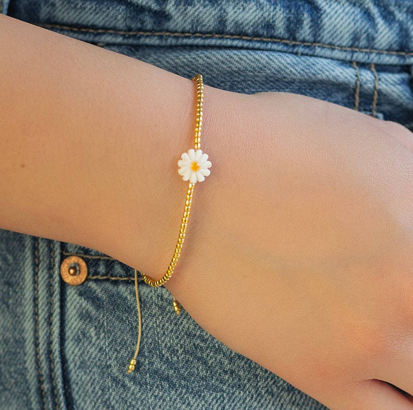 Intentions Cord Bracelet-Daisy