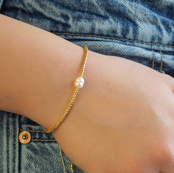 Intentions Cord Bracelet-Pearl