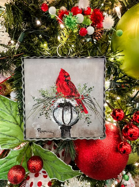 RTC Mini Gallery Cardinal on Lamp Post