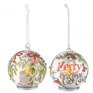 Lxury Lite LED Merry Christmas & Holly Ornaments