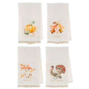 Embroidered Bountiful Tea Towels