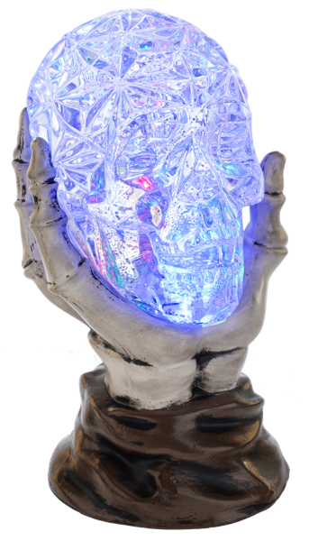 LED Light Up Skull in Hand