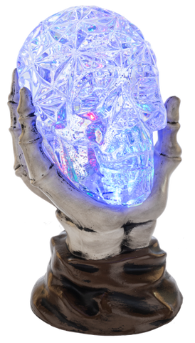 LED Light Up Skull in Hand