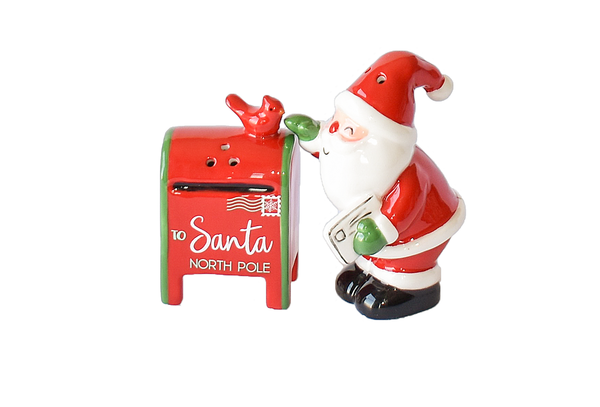 Santa and Mailbox Salt and Pepper Shakers Set