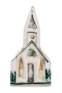 Watercolor Church Block