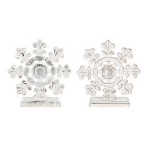 Carved Snowflake Figurines
